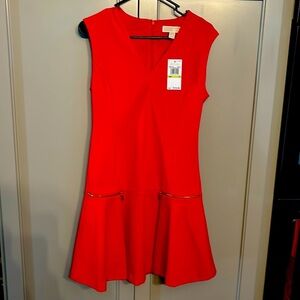 NWT $125 Michael Kora true red dress size 4